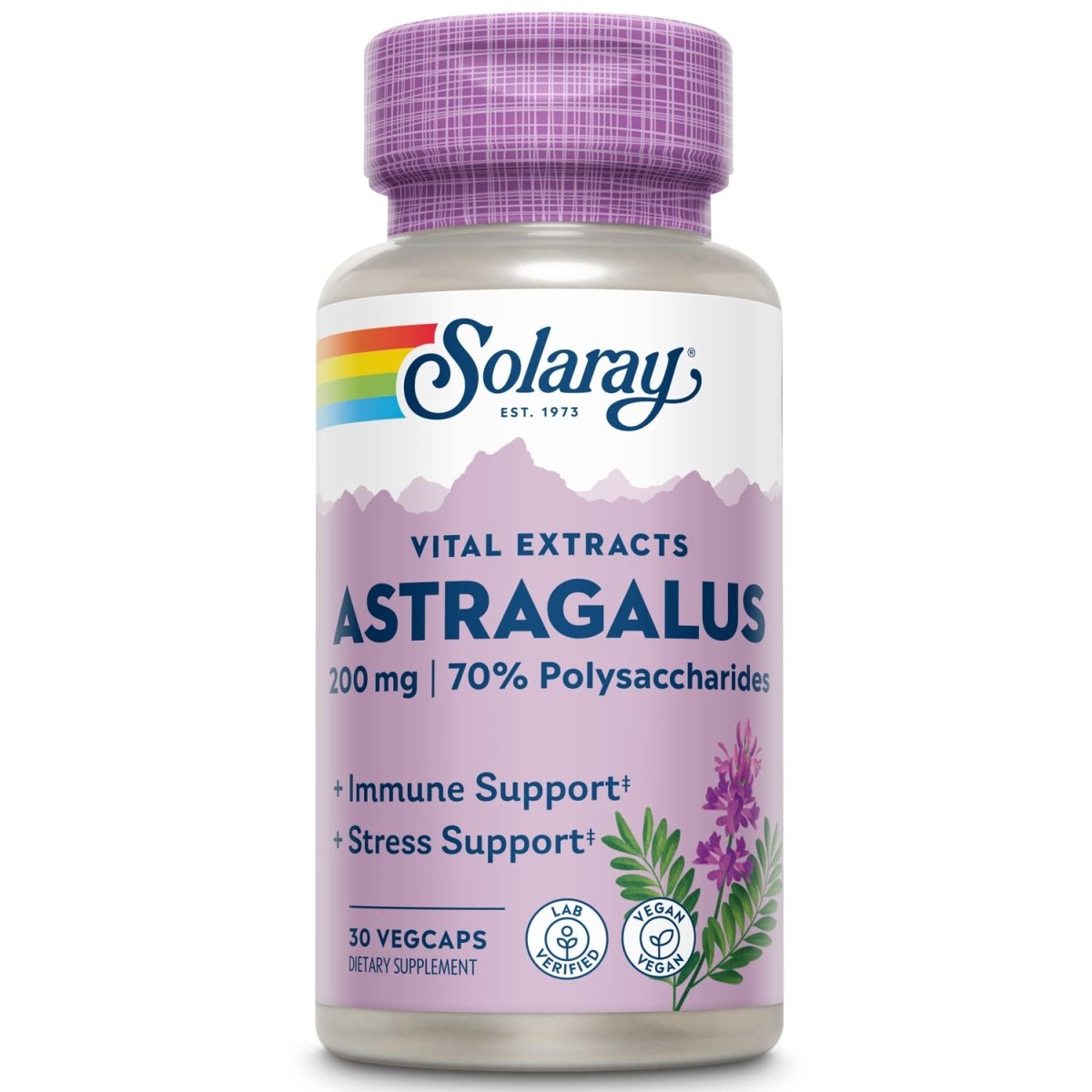 SOLARAY Extrait de Racine d'Astragale 200 mg 30 VegCaps