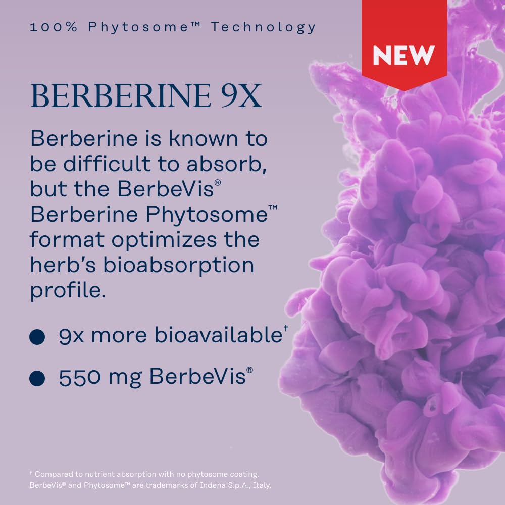 SOLARAY Berbérine Phytosome - 30 portions, 30 VegCaps