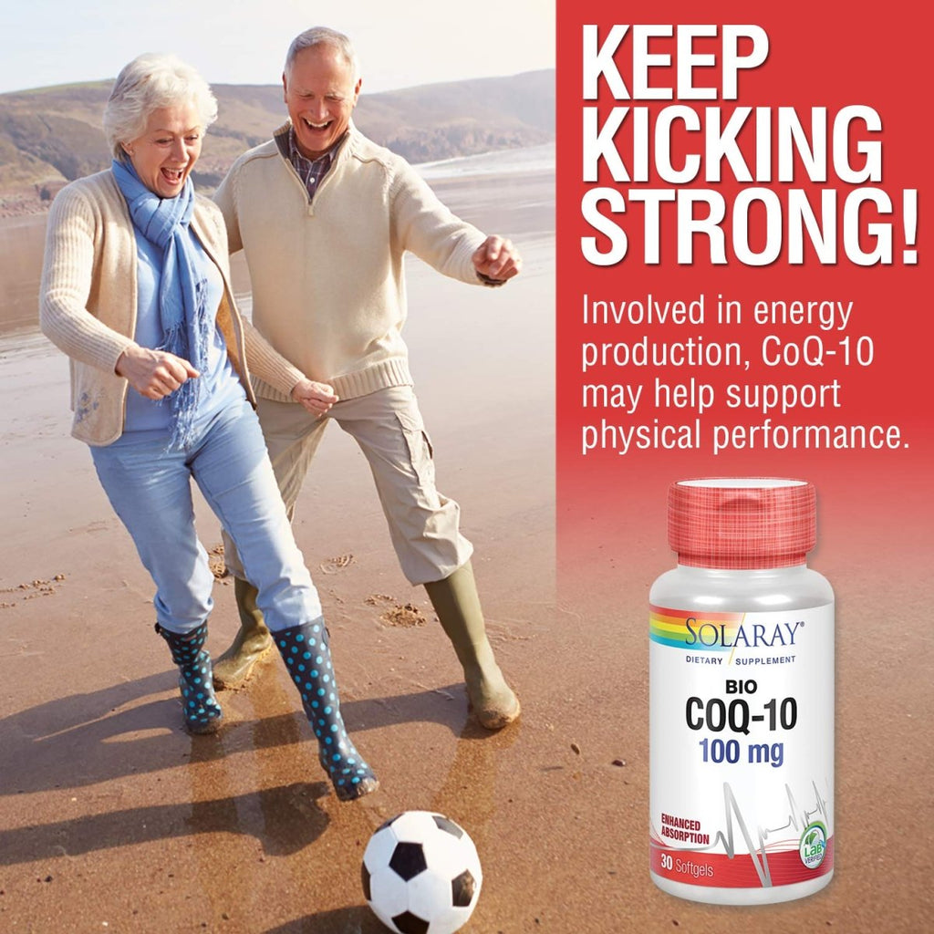 SOLARAY Bio CoQ-10 100 mg Healthy Heart & Cellular Energy Support (30 CT)
