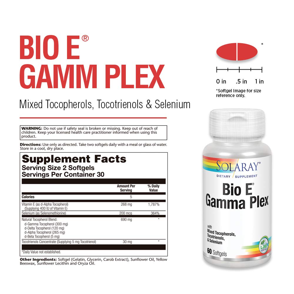 SOLARAY Bio E Gamma Plex 60 Softgels, 30 Serv