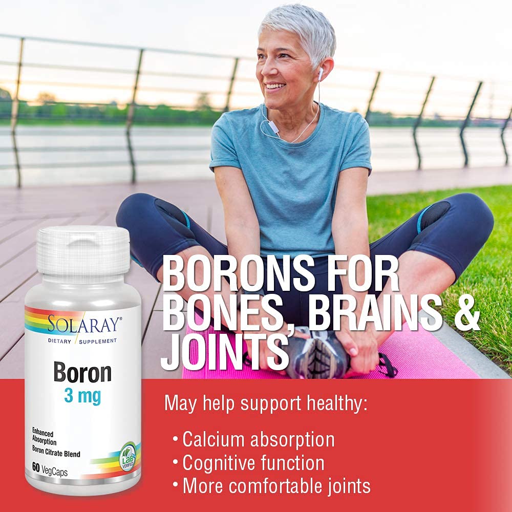 Solaray Biocitrate Bore, 3 mg, 60 capsules