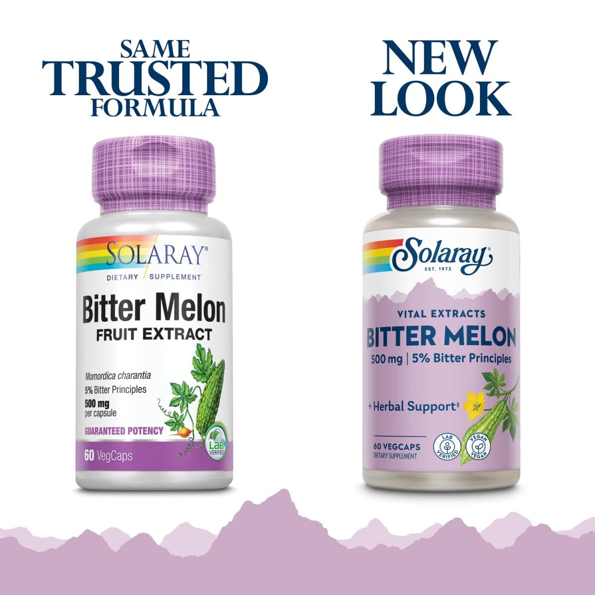SOLARAY Bitter Melon Fruit Extract 500mg 5% Bitter Principles 60 VegCaps
