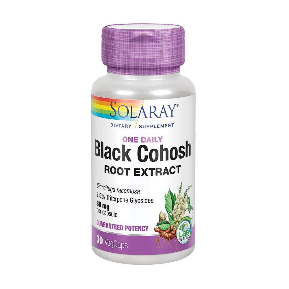 Solaray Actée à grappes noires (racine) extrait 80 mg 30 VegCaps