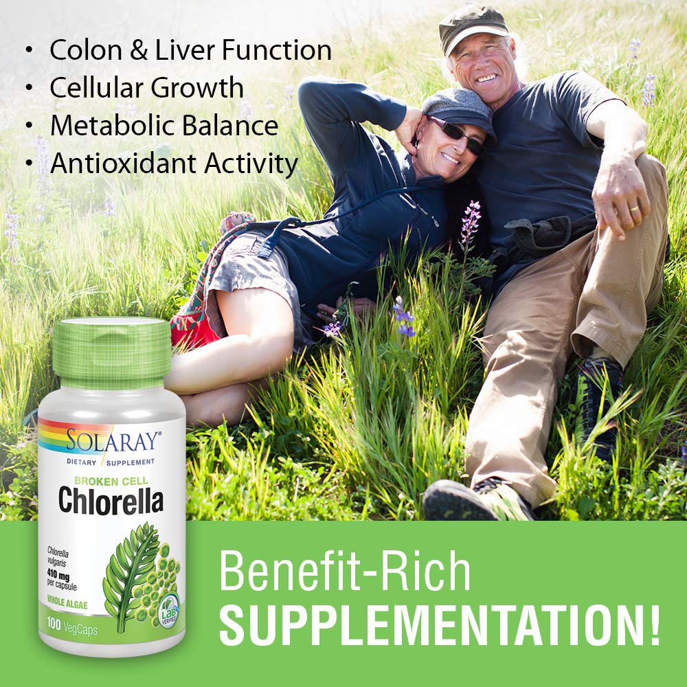 SOLARAY Broken Cell Chlorella 410 mg 100 VegCaps