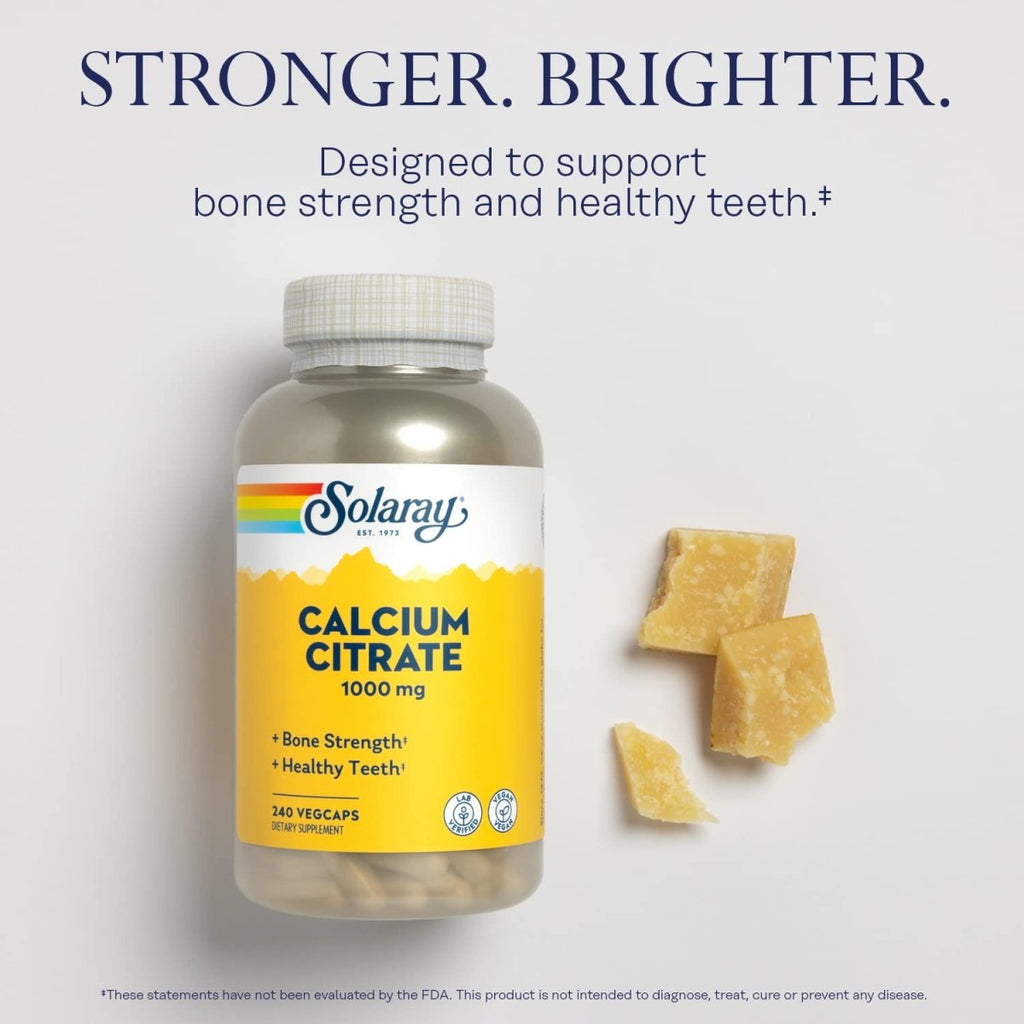 Solaray Citrate de Calcium 1000mg, 240 Comprimés