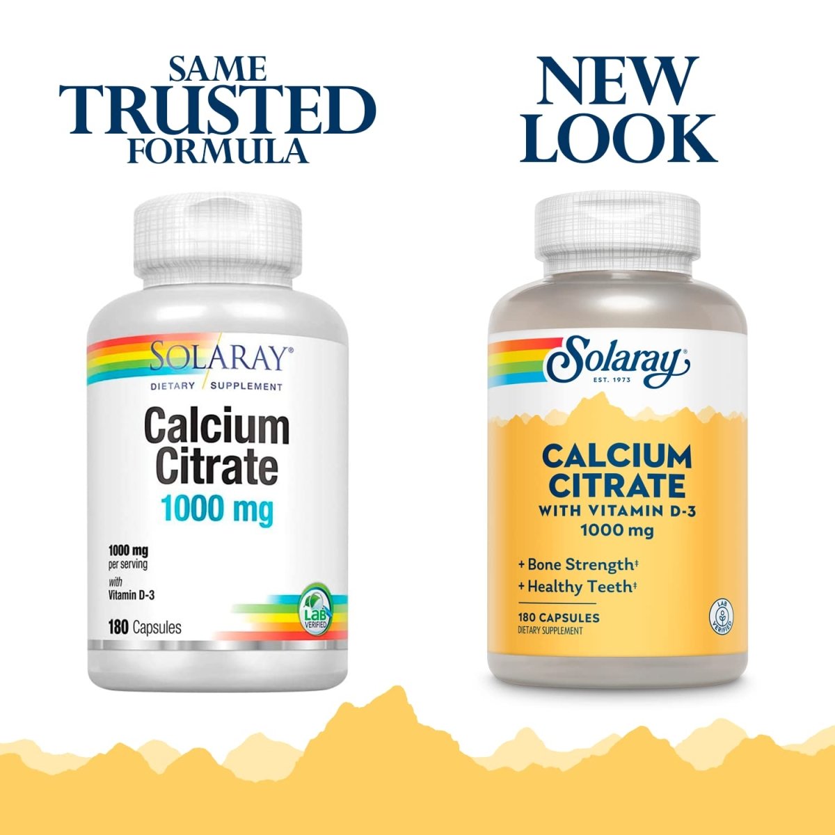 Solaray Calcium Citrate with Vitamin D-3 1000mg 180 Ct