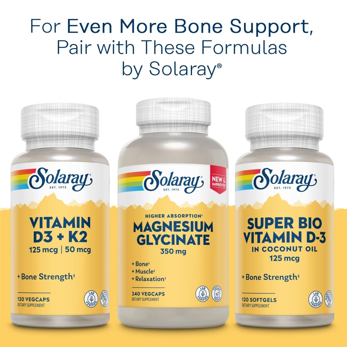 Solaray Citrate de Calcium avec Vitamine D3 1000mg, Soutien des Os et des Dents, du Cœur, des Muscles et des Nerfs, 60 portions, 240 Gélules Végétales