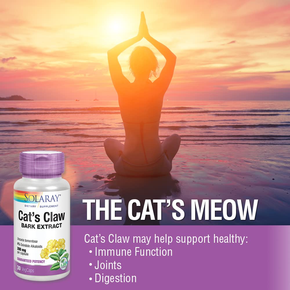 SOLARAY Cats Claw Bark Extract 200mg 30 VegCaps