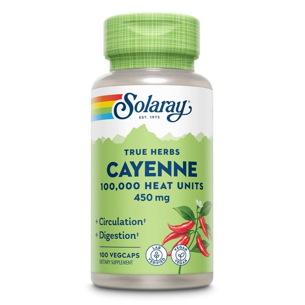 SOLARAY Poivre de Cayenne 450 mg 100 gélules végétales