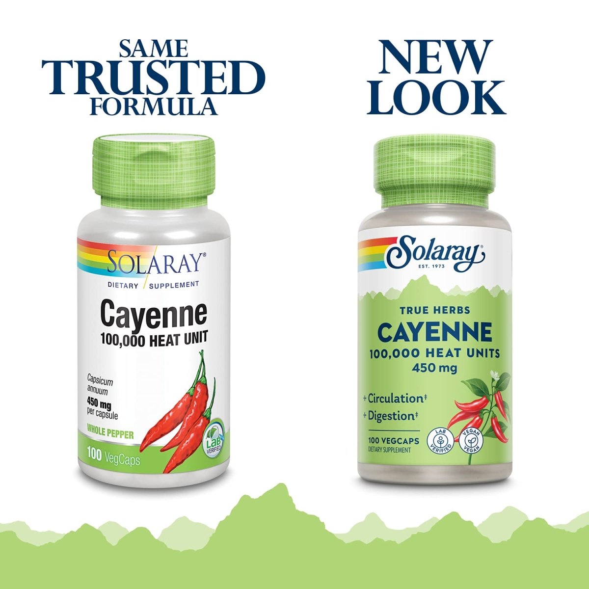 SOLARAY Poivre de Cayenne 450 mg 100 gélules végétales