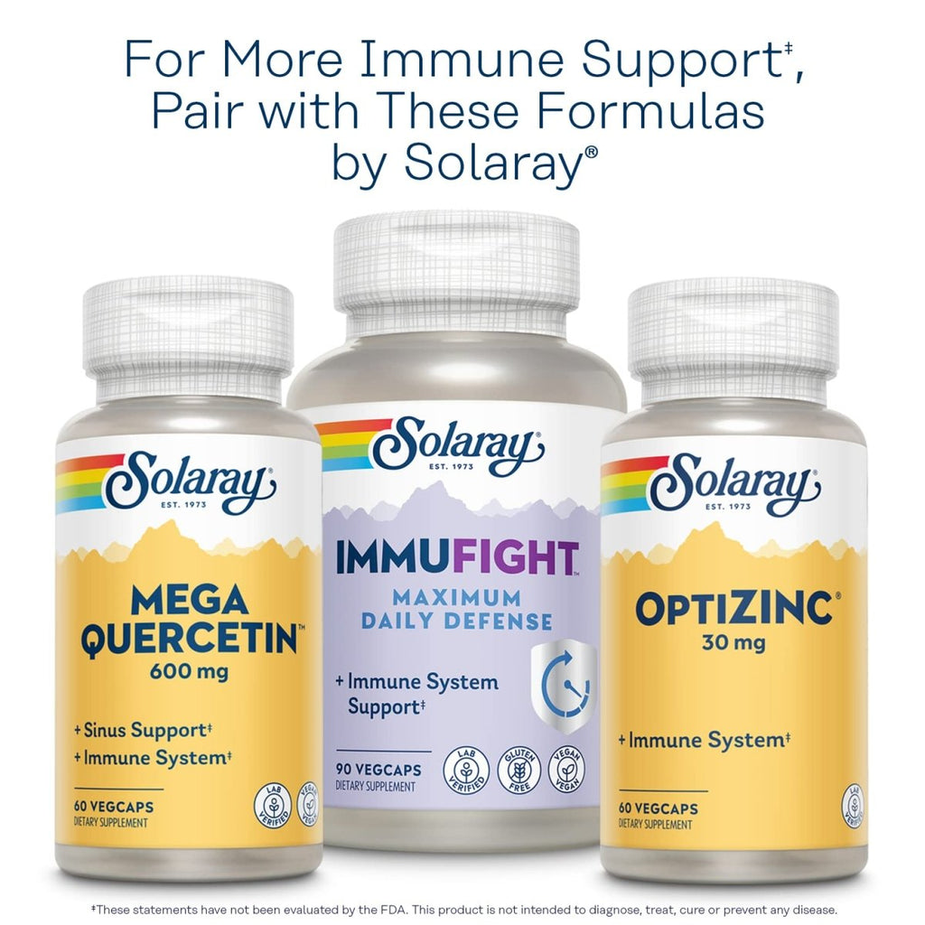 Solaray Vitamine C à Croquer 500 mg, Arôme Cerise Naturelle avec Édulcorants Naturels, Complément Antioxydant et de Soutien Immunitaire avec Base Alimentaire Complète, Garantie de 60 Jours, 100 Portions, 100 Comprimés à Croquer