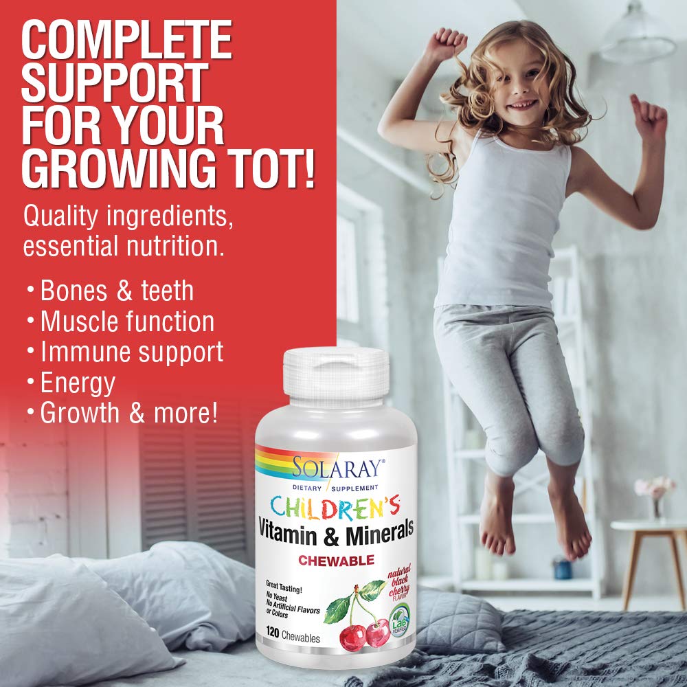 Solaray Vitamines et minéraux pour enfants - 120 comprimés à croquer