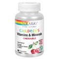 Solaray Vitamines et Minéraux pour Enfants Multivitamine Complète pour Enfants Excellente Saveur Cerise Noire (076280047974) (60 Mâchables, 30 Portions)