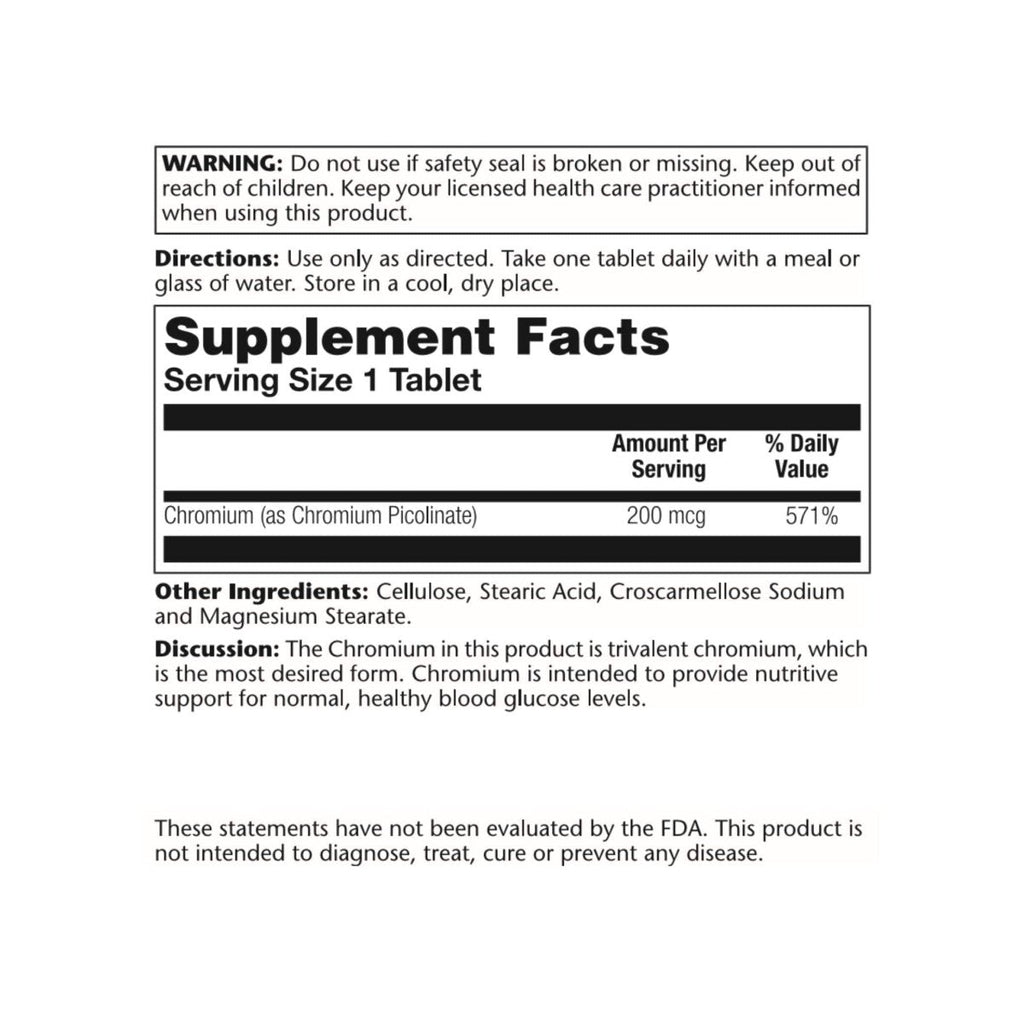 Solaray Chrome Picolinate 200mcg 100 gélules