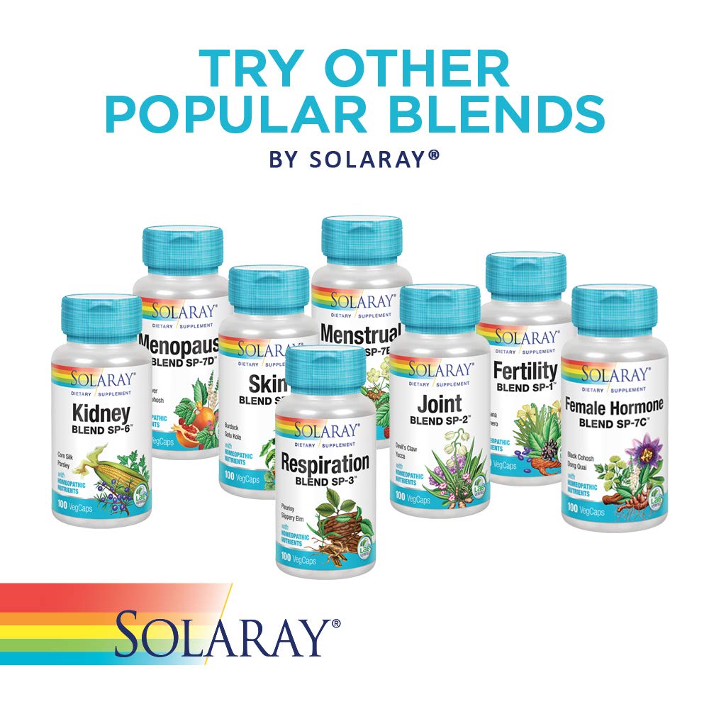 SOLARAY Circulation Blend SP-11B - Herbes et Sels Cellulaires pour un Système Circulatoire Sain - 50 Portions, 100 Gélules Végétales