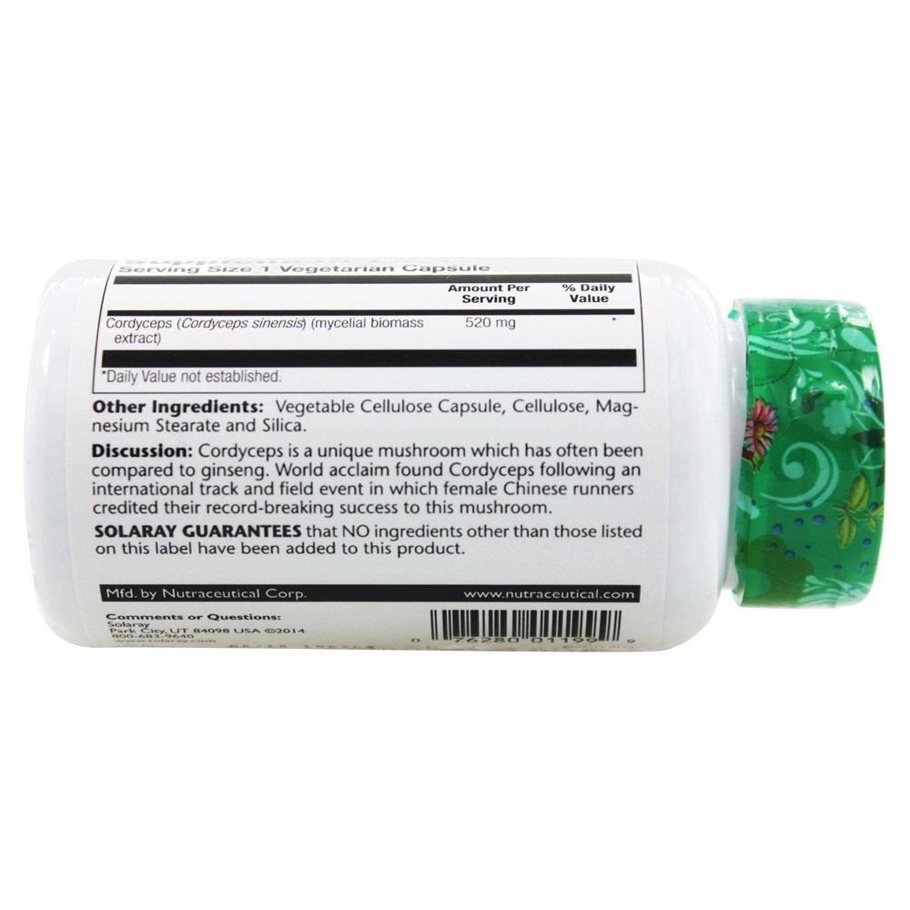 SOLARAY Cordyceps 100 Comprimés