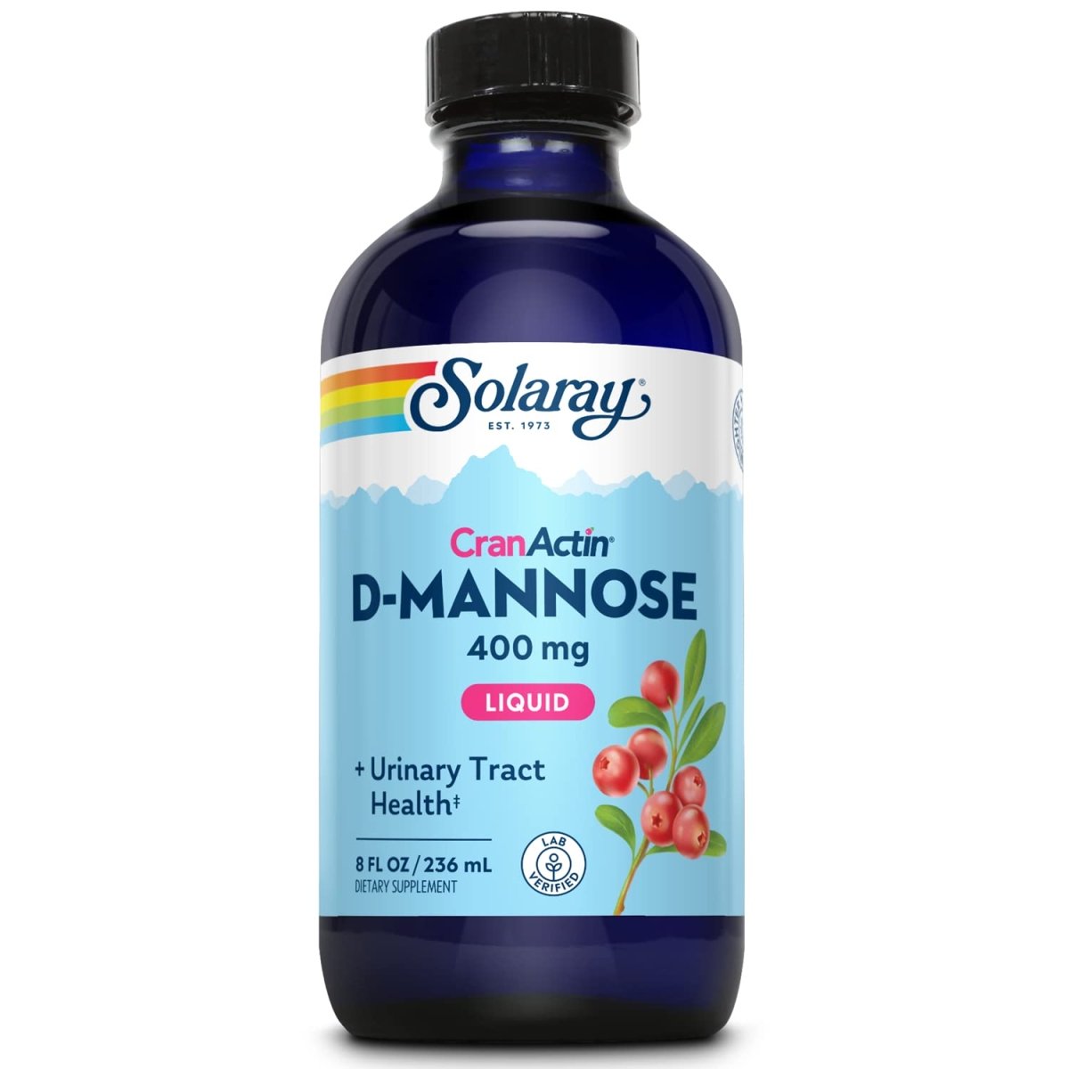 Solaray D-Mannose w/CranActin Extract, Liquid (Btl-Plastic) 8oz