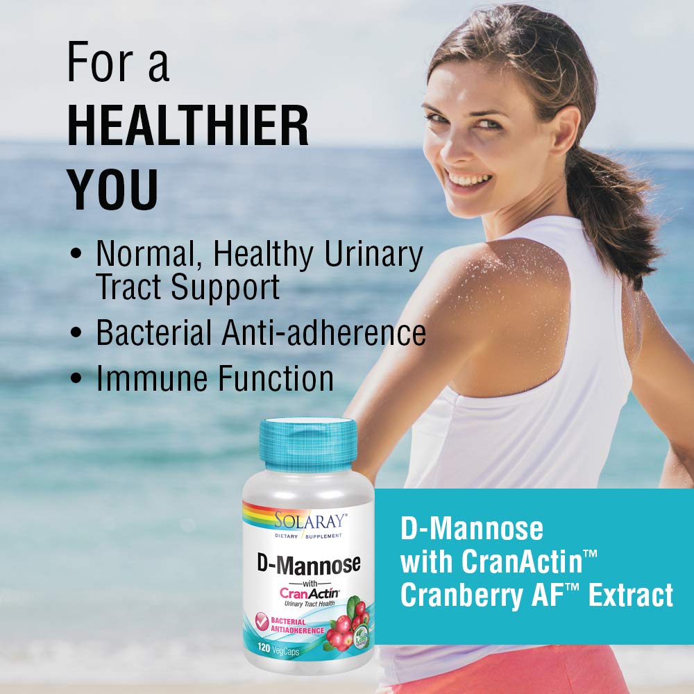 SOLARAY - D-Mannose avec CranActin 1000mg - 120 Gélules