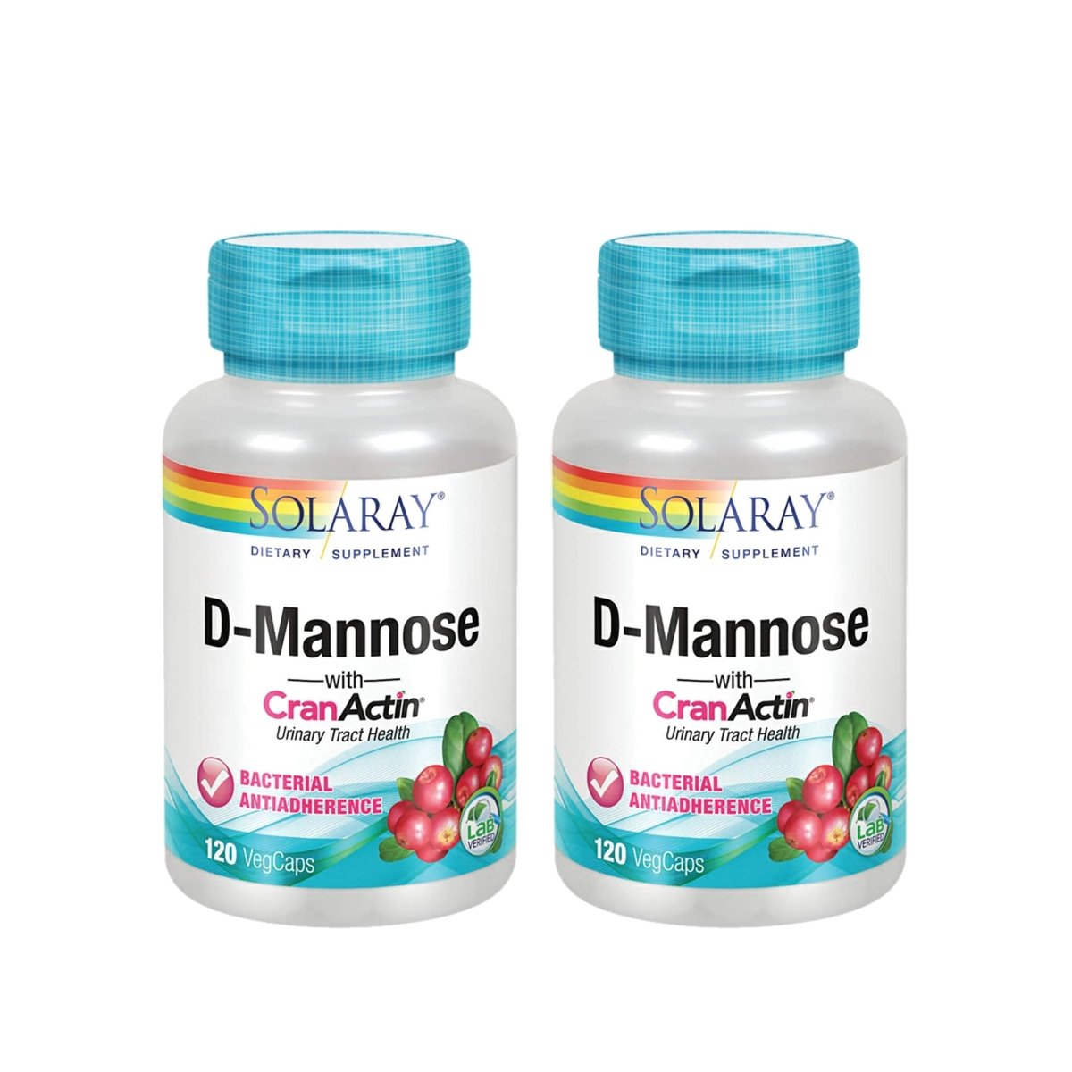 SOLARAY - D-Mannose avec CranActin 1000mg - 120 Gélules