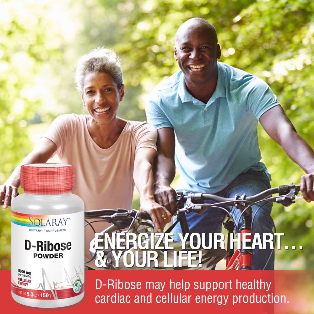 SOLARAY D-Ribose Powder 5000 mg 30 Servings 150 Grams