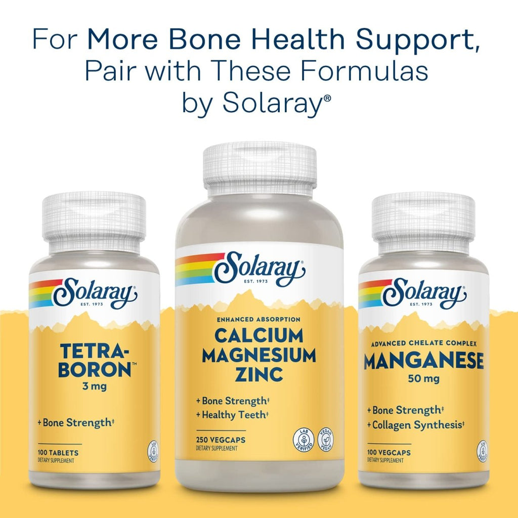 Solaray D3 5000UI avec K2 - Combinaison Vitamine D et K2 - 60 Capsules Végétariennes