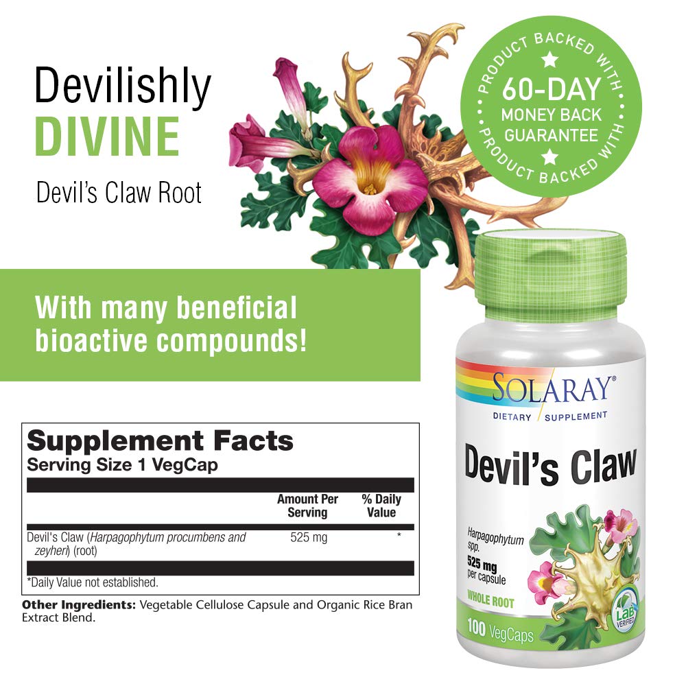 SOLARAY Griffe du Diable Racine 525mg 100 VégéCaps