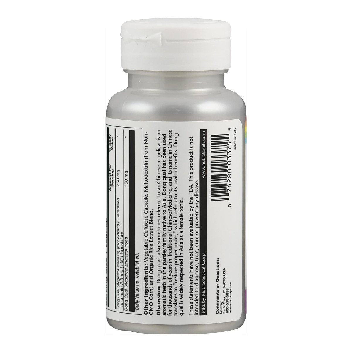 Extrait de racine de Dong Quai Solaray - 60 capsules