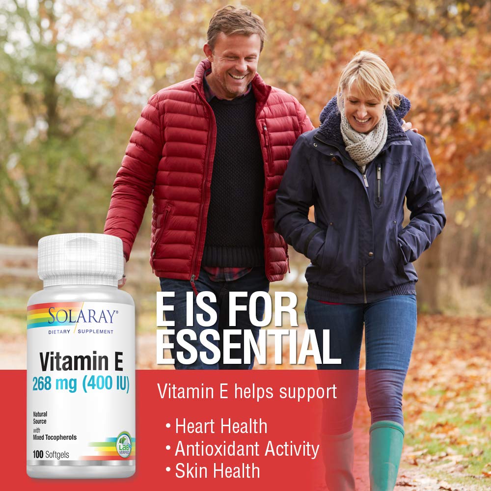 Solaray, E D-Alpha Tocopherol, 100 Count