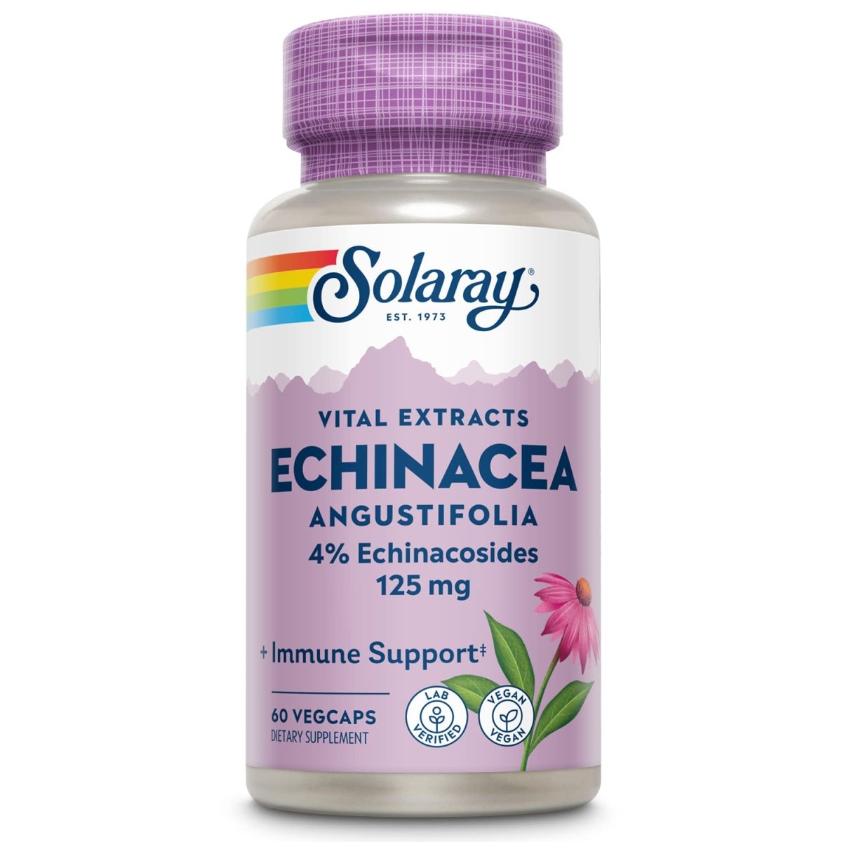 SOLARAY Echinacea Angustifolia Root Extract 125 mg 60 VegCaps
