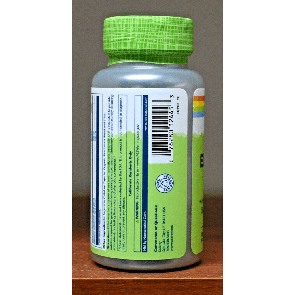 Solaray - Sureau Noir Sambucus Nigra 450 mg. - 100 Gélules - Lot de 2