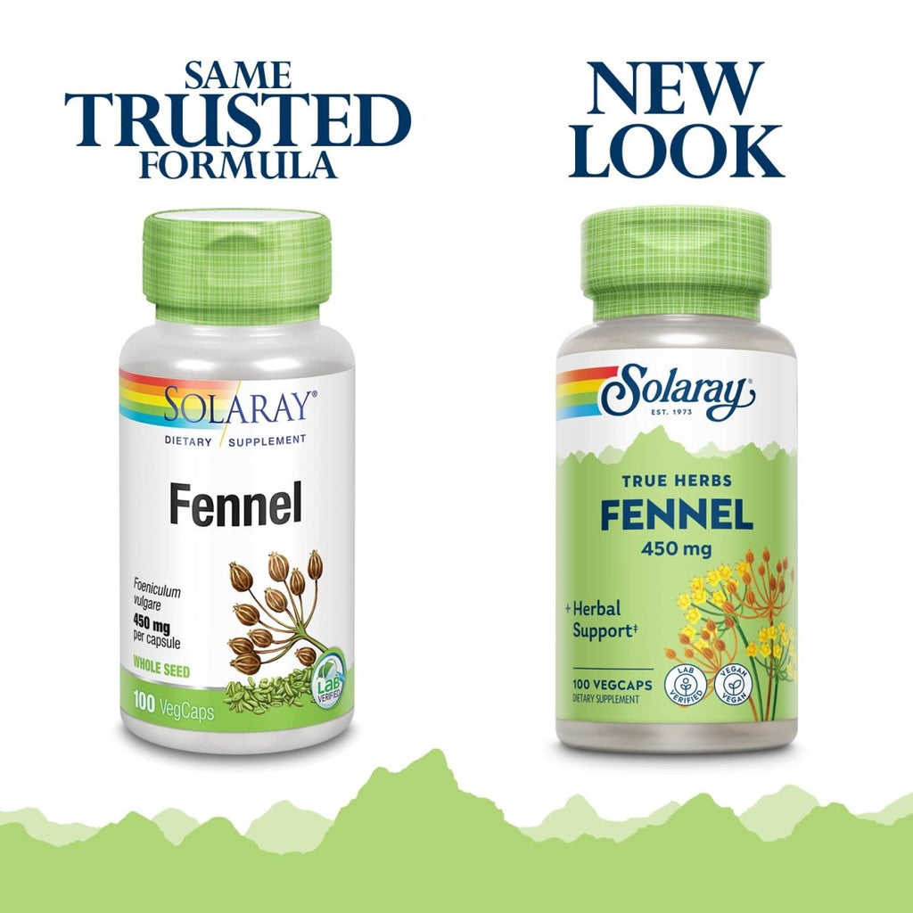 SOLARAY Fennel Seed 450mg 100 VegCaps