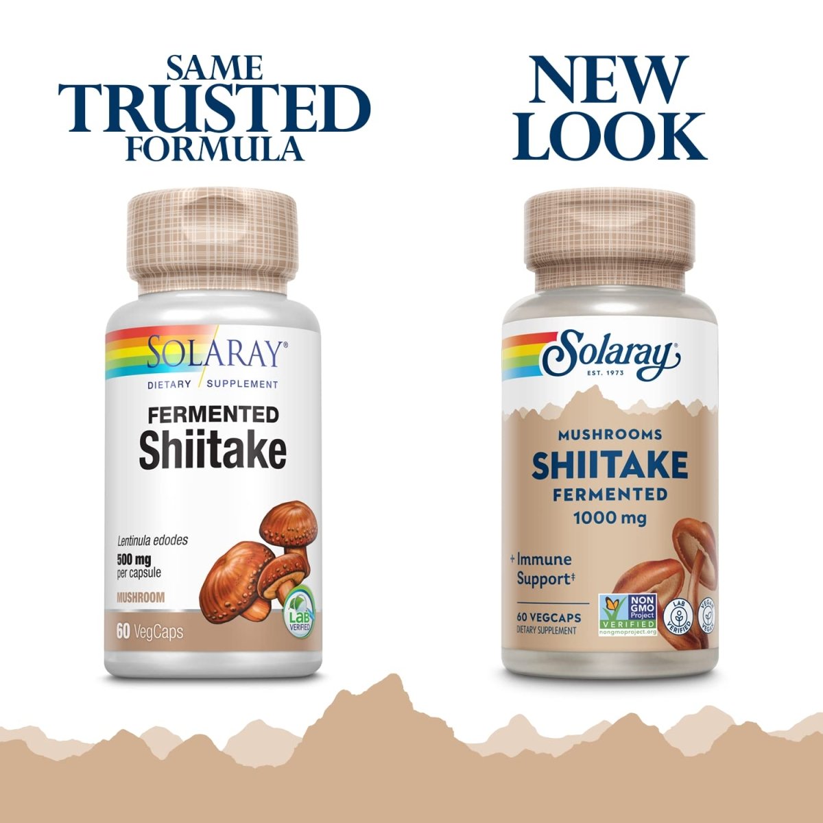 SOLARAY Fermented Shiitake Mushroom 500mg 60 VegCaps