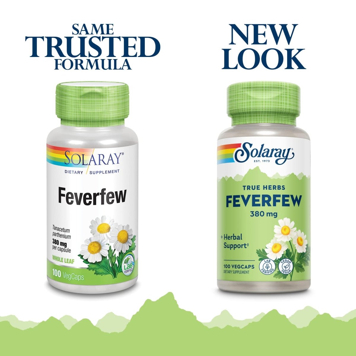 SOLARAY Feverfew Leaf 380 mg 100 VegCaps