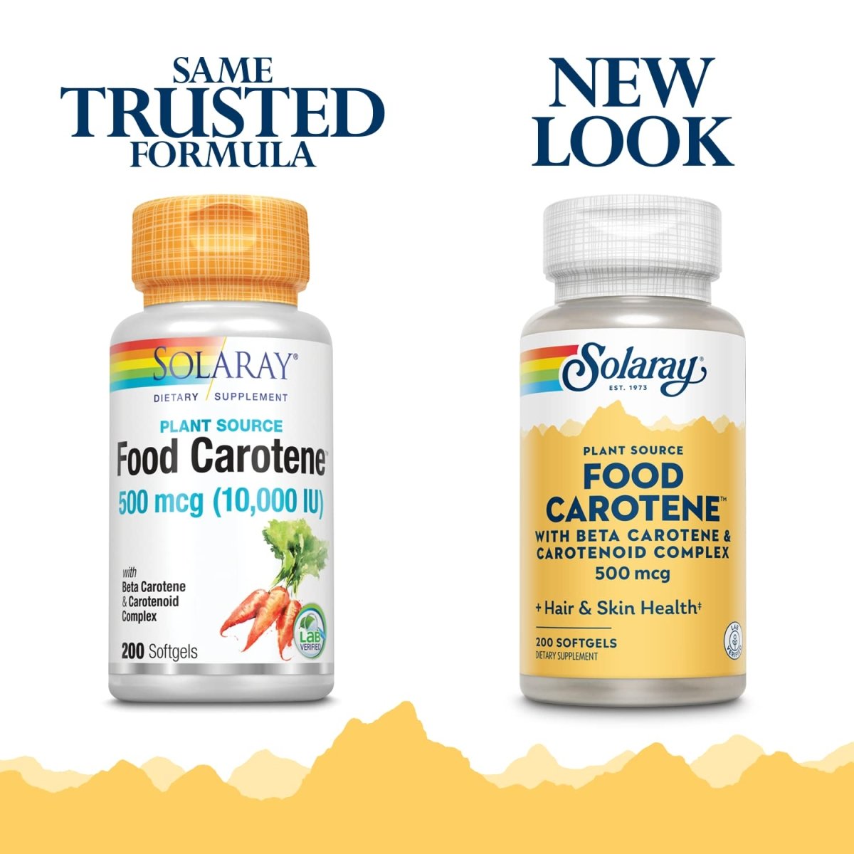 SOLARAY Food Carotene, Vitamin A 10000 IU (200 CT)