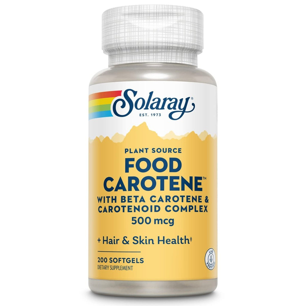 SOLARAY Food Carotene, Vitamin A 10000 IU (200 CT)