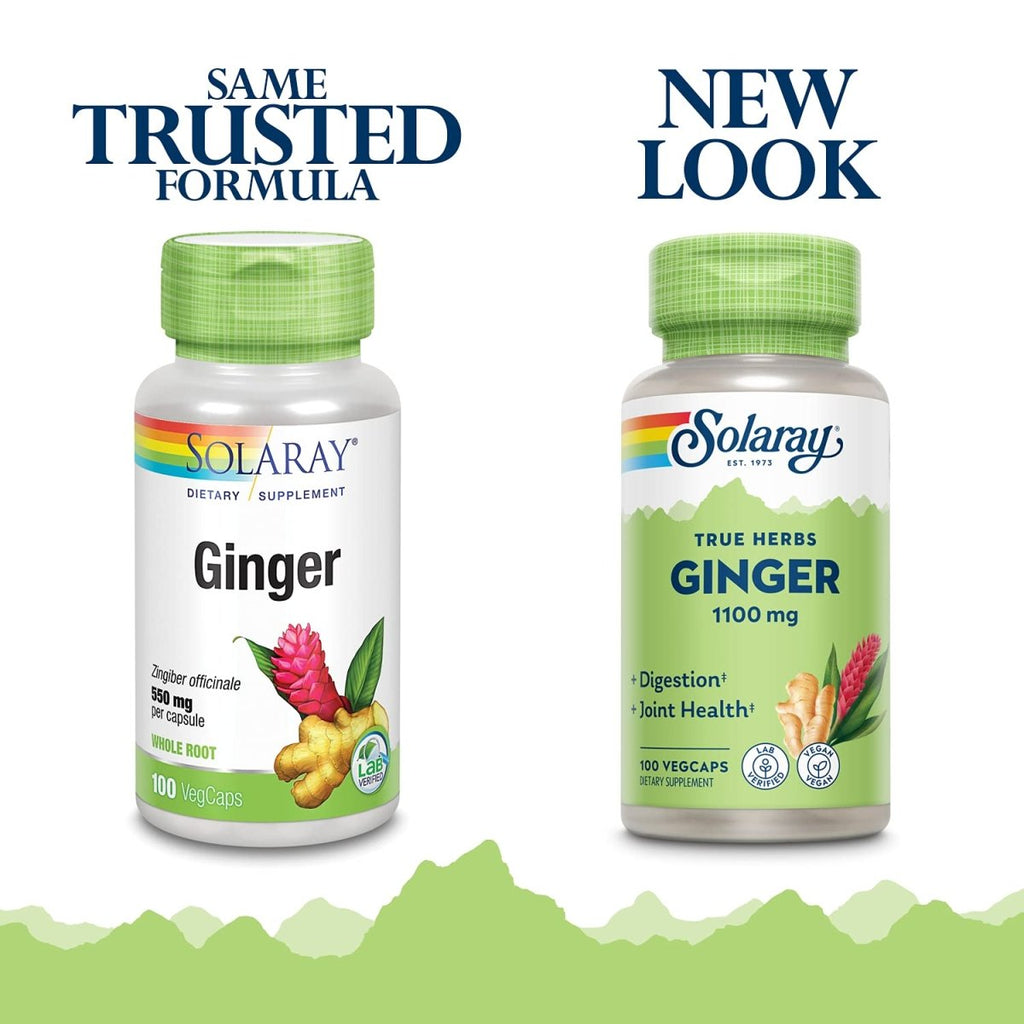 SOLARAY Ginger Root 1100mg 100 VegCaps