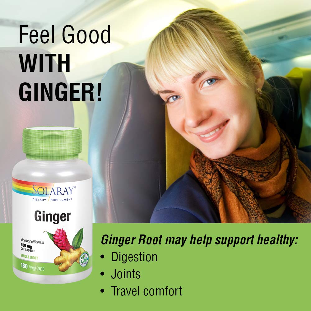 SOLARAY Ginger Root 1100mg 180 VegCaps