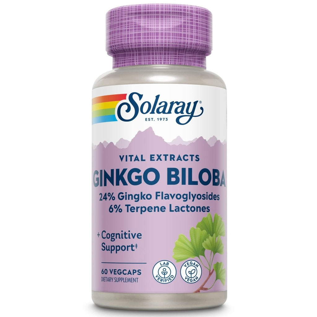 SOLARAY Ginkgo Biloba Extract, 60mg 60 Count