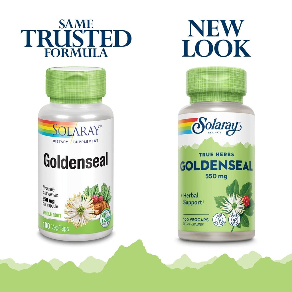SOLARAY Hydraste du Canada - Soutien digestif, immunitaire et respiratoire - 100 gélules végétales