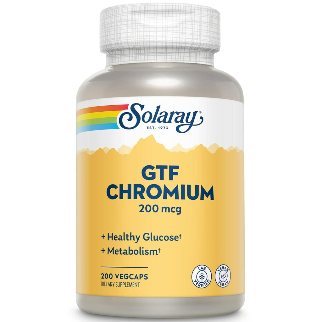 Solaray GTF Chrome Gélules 200 mcg 200 unités