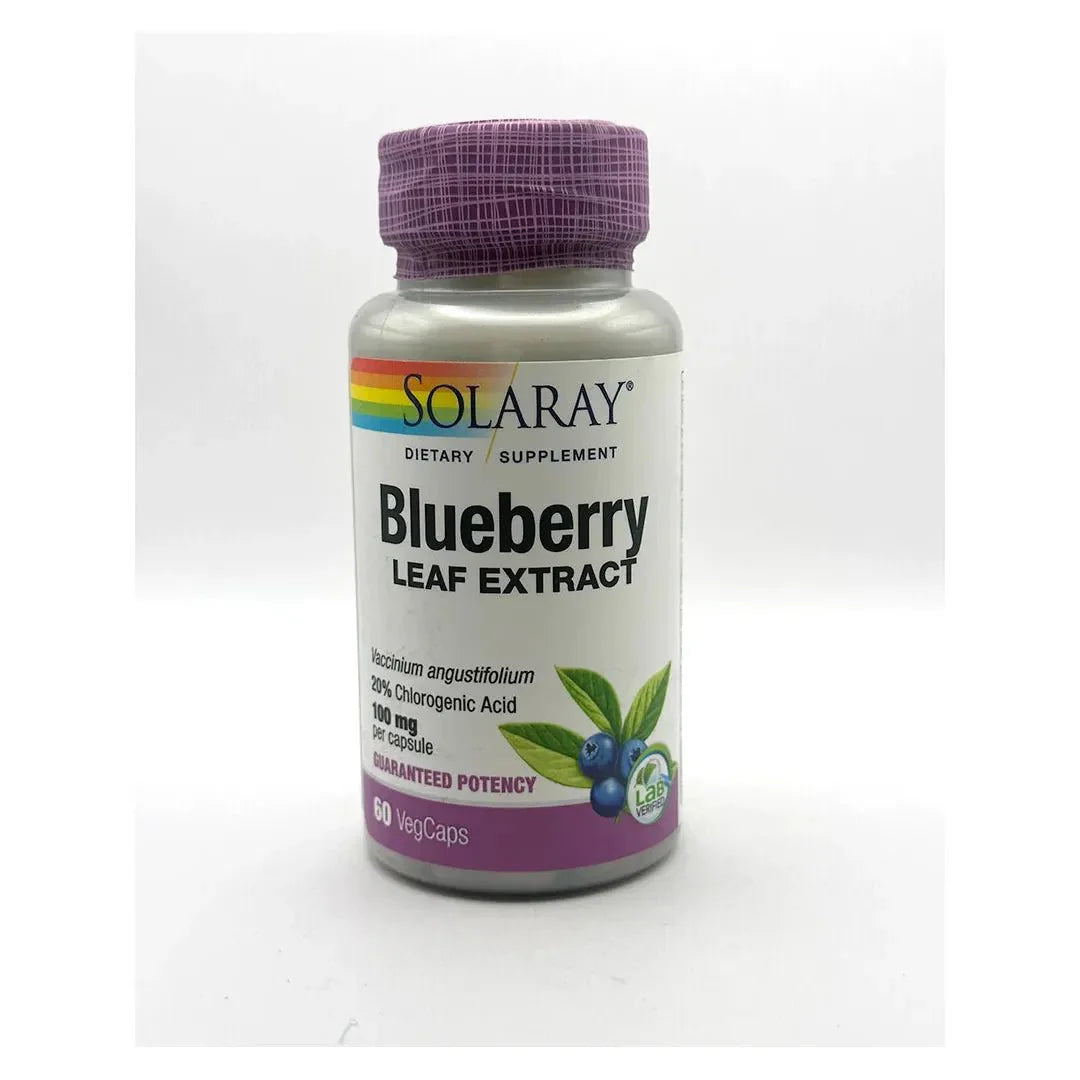 Solaray - Guaranteed Potency Blueberry Leaf Extract 100 mg. - 60 Capsules