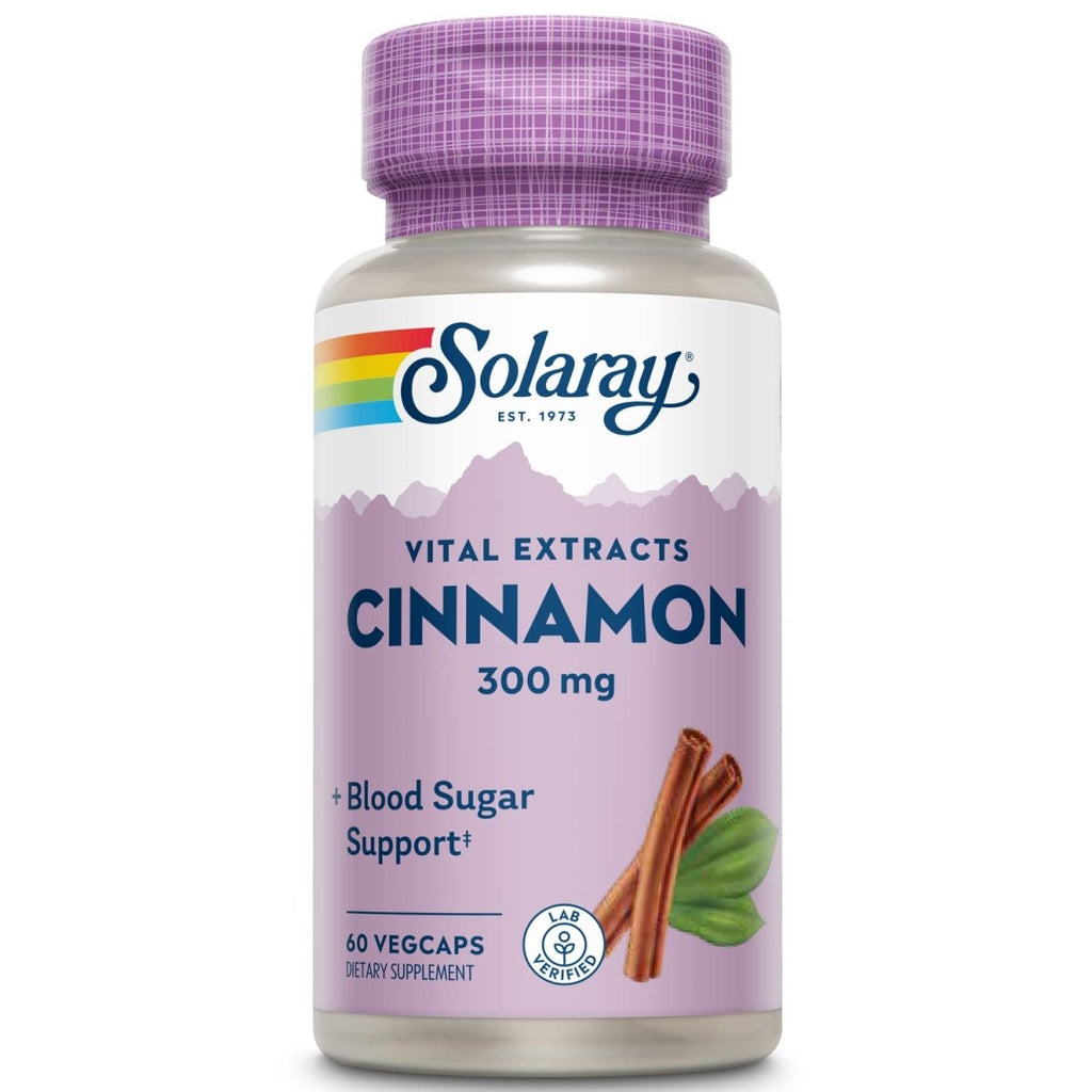 SOLARAY Guaranteed Potency Cinnamon Bark Extract, Veg Cap (Btl-Plastic) 300mg 60ct