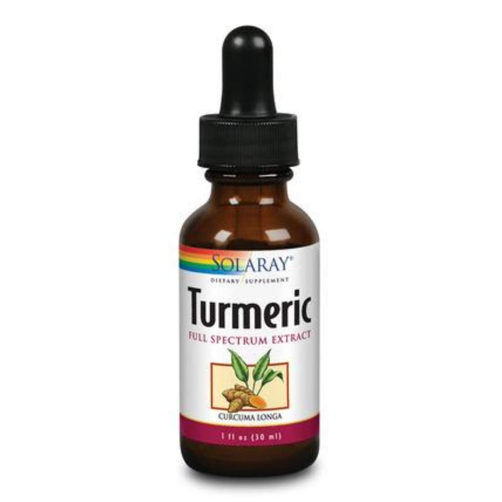 SOLARAY Extrait de Curcuma Racine à Puissance Garantie, Gouttes (Btl-Verre) 1 oz