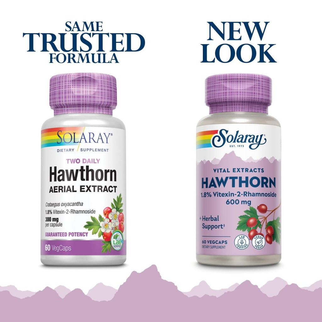 SOLARAY Hawthorn Two Daily Supplement 600mg 60 CT