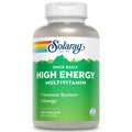 SOLARAY Multivitamine haute énergie, sans fer, 1/jour, formule à libération prolongée, à base d'aliments complets et d'herbes, 120 Végélules