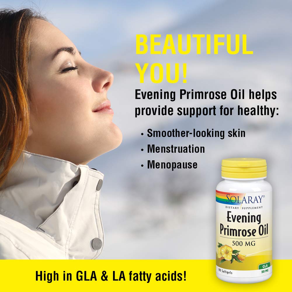 SOLARAY High Potency Evening Primrose Oil 500 mg 90 Softgels