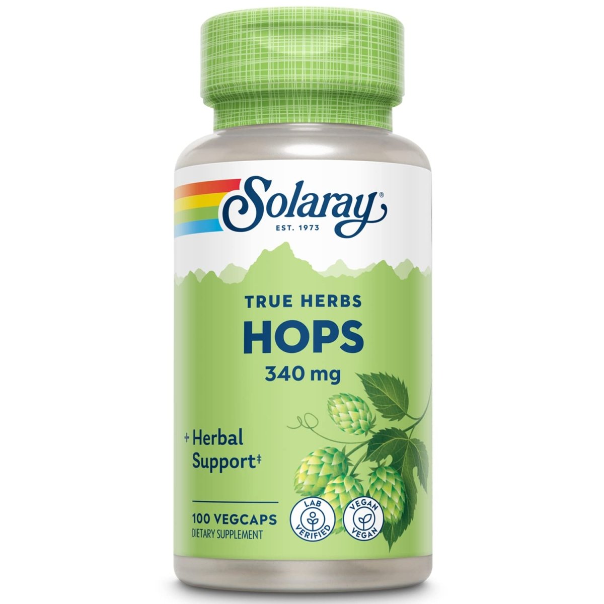 SOLARAY Hops Cone, Veg Cap (Btl-Plastic) 340mg 100ct