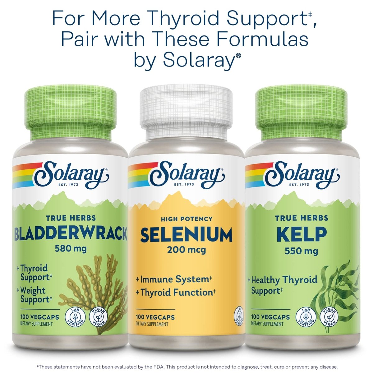Solaray Iode 500 mcg, supplément d'iode pour le soutien sain des glandes surrénales et de la thyroïde, l'énergie, le métabolisme et la concentration, iodure de potassium, végétalien, garantie de remboursement de 60 jours, 30 portions, 30 VegCaps