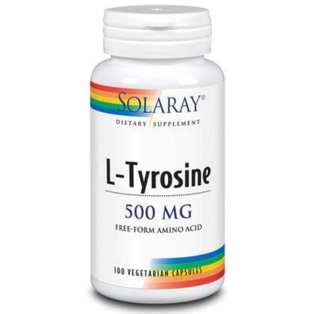 SOLARAY L-Tyrosine Supplement, 500 mg 100 Count
