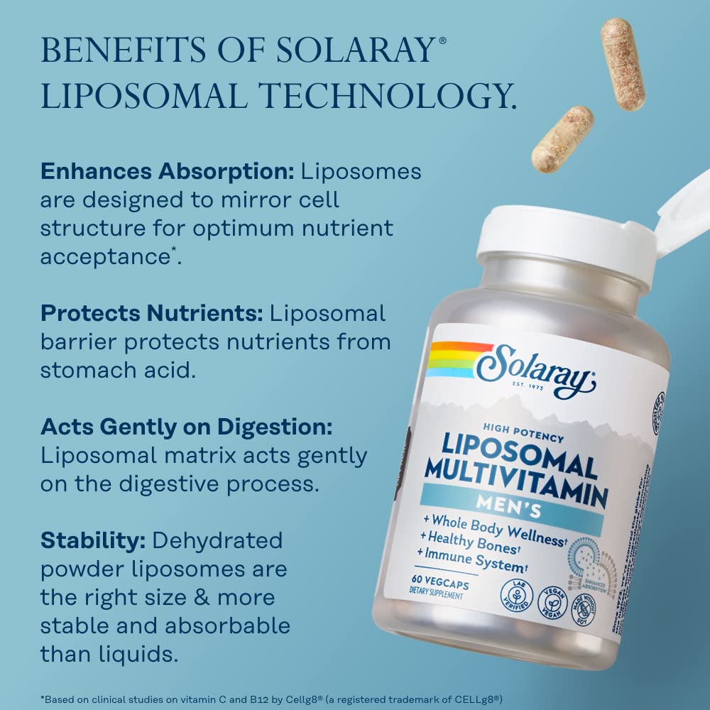 Solaray Multivitamine Liposomale pour Femmes 50 Ans et Plus - Absorption Améliorée des Nutriments pour un Bien-être Holistique